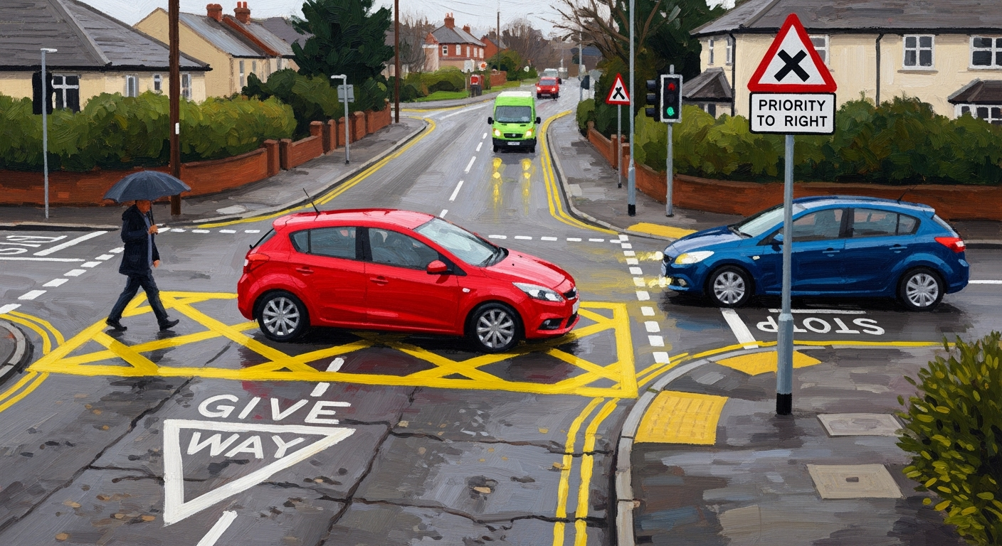 Priorité à droite : Les situations complexes (marquages, piétons, voitures) et comment les gérer