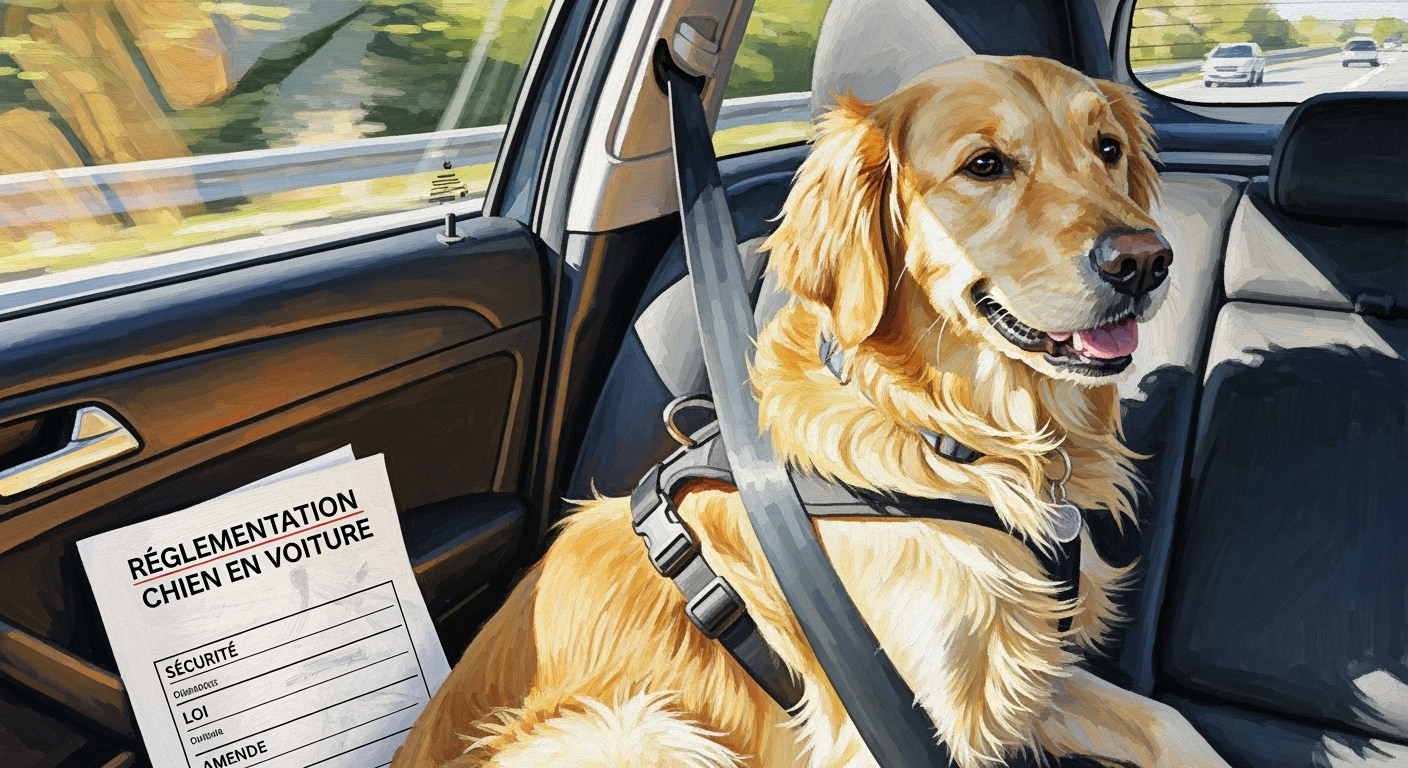 Chien en voiture : Connaître la loi pour voyager en toute sécurité