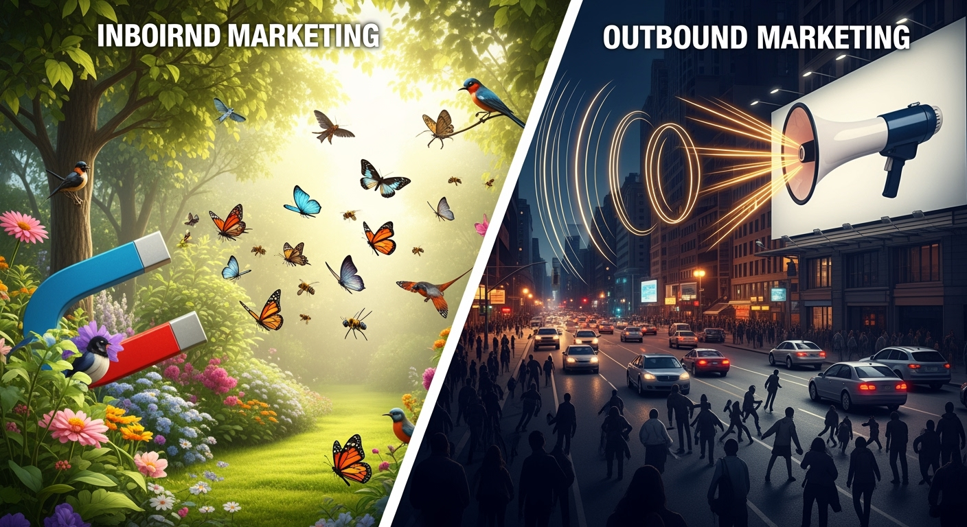 Différences entre inbound marketing et outbound marketing