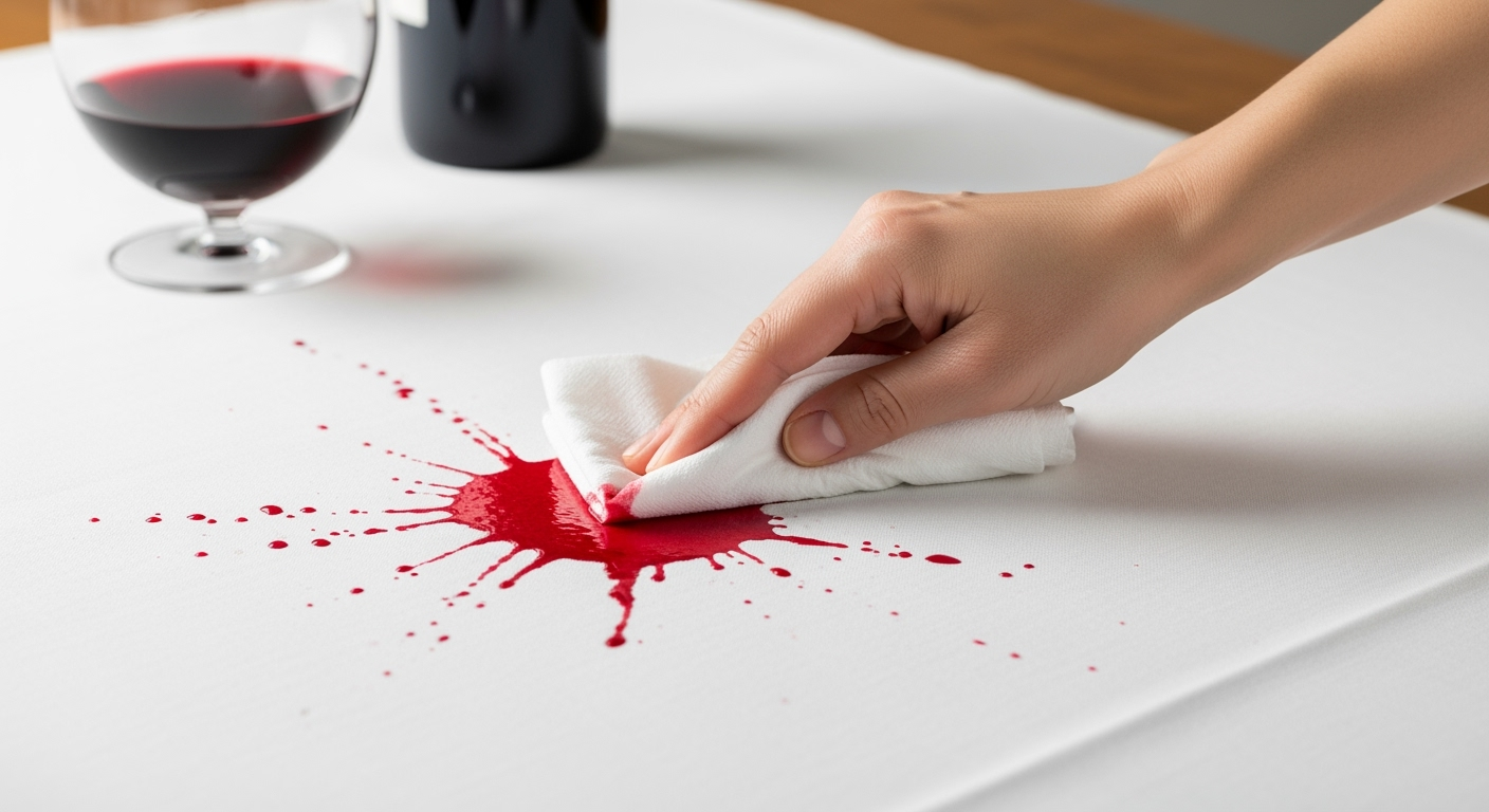 Comment enlever une tache de vin rouge ?