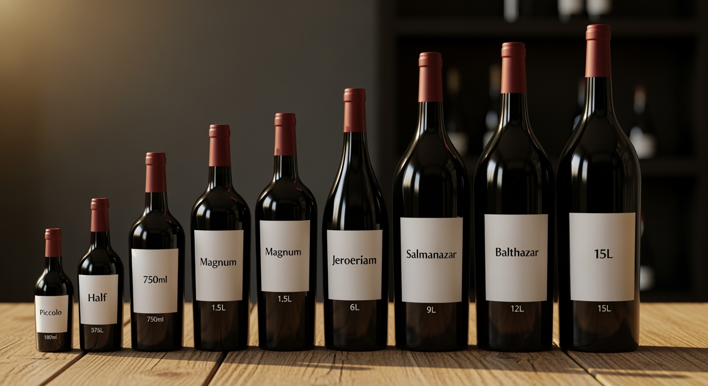 Les différentes tailles de bouteille de vin